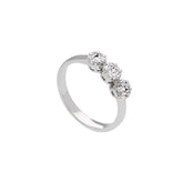 18 Karat Gold - 750 Weissgold Ring mit Zirkonia Steinen - 150915